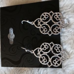 NWT Pretty Silver Toned Earrings